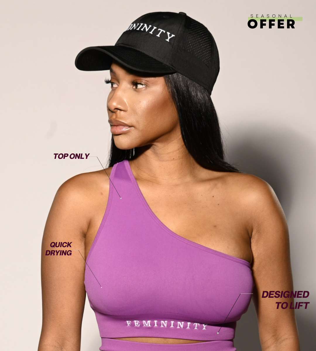 FEM & FIT ONE SHOULDER TOP (OFFERS)